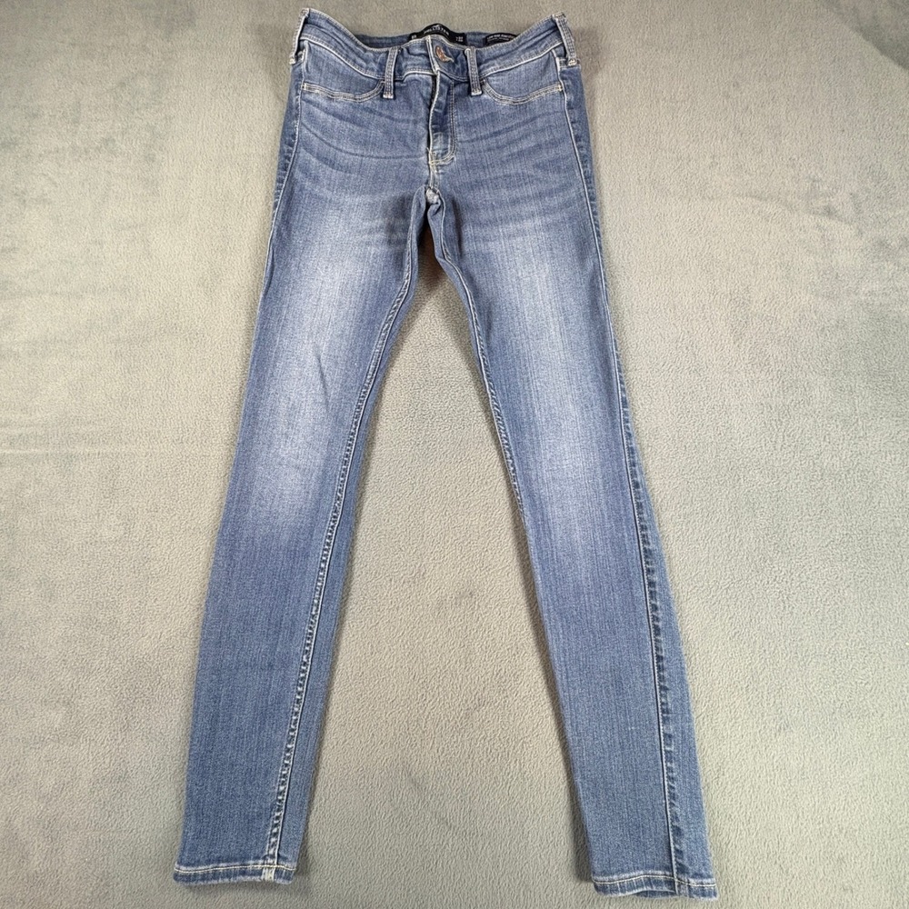 Hollister Low Rise Jean Legging Advanced Stretch Skinny Blue Denim 5R W27 L28